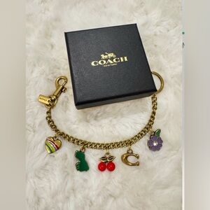 Coach Gold Charm with Colorful Accents
